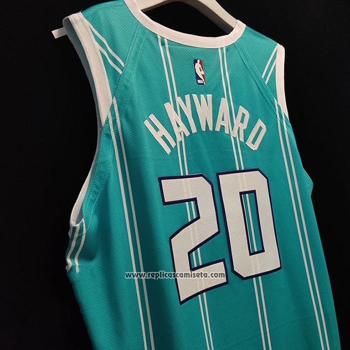 Camiseta Charlotte Hornets Gordon Hayward #20 Icon Autentico 2020-21 Verde
